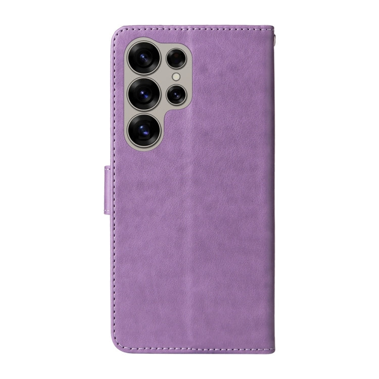 Embossed Butterfly Flowers Leather Phone Case, For Galaxy S25 Ultra 5G, For Galaxy S24 FE 5G, For Galaxy S24 Ultra 5G, For Galaxy S24+ 5G