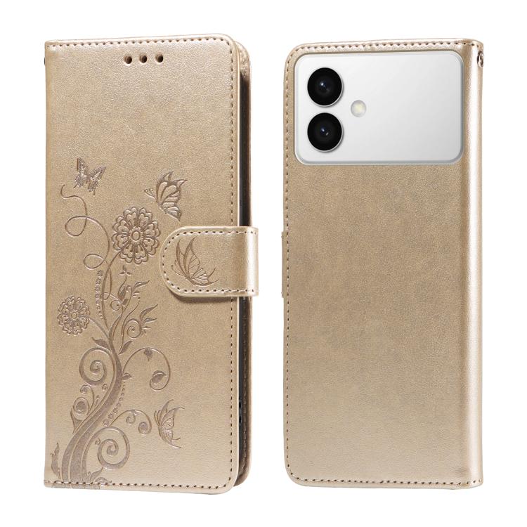 Embossed Butterfly Flowers Leather Phone Case, For Galaxy S26 FE 5G, For Galaxy S26+ 5G, For Galaxy S26 Edge 5G, For Galaxy S26 Ultra 5G