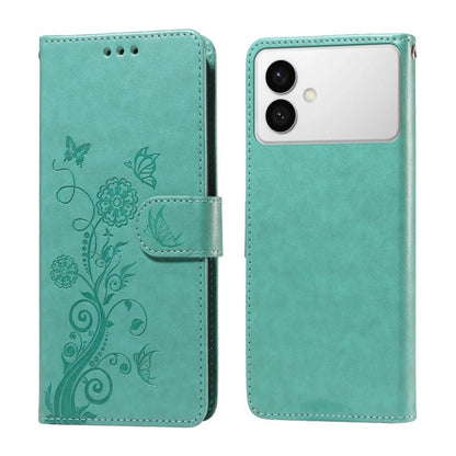 Embossed Butterfly Flowers Leather Phone Case, For Galaxy S26 FE 5G, For Galaxy S26+ 5G, For Galaxy S26 Edge 5G, For Galaxy S26 Ultra 5G