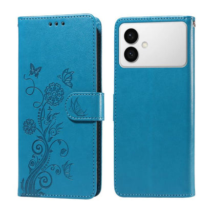 Embossed Butterfly Flowers Leather Phone Case, For Galaxy S26 FE 5G, For Galaxy S26+ 5G, For Galaxy S26 Edge 5G, For Galaxy S26 Ultra 5G