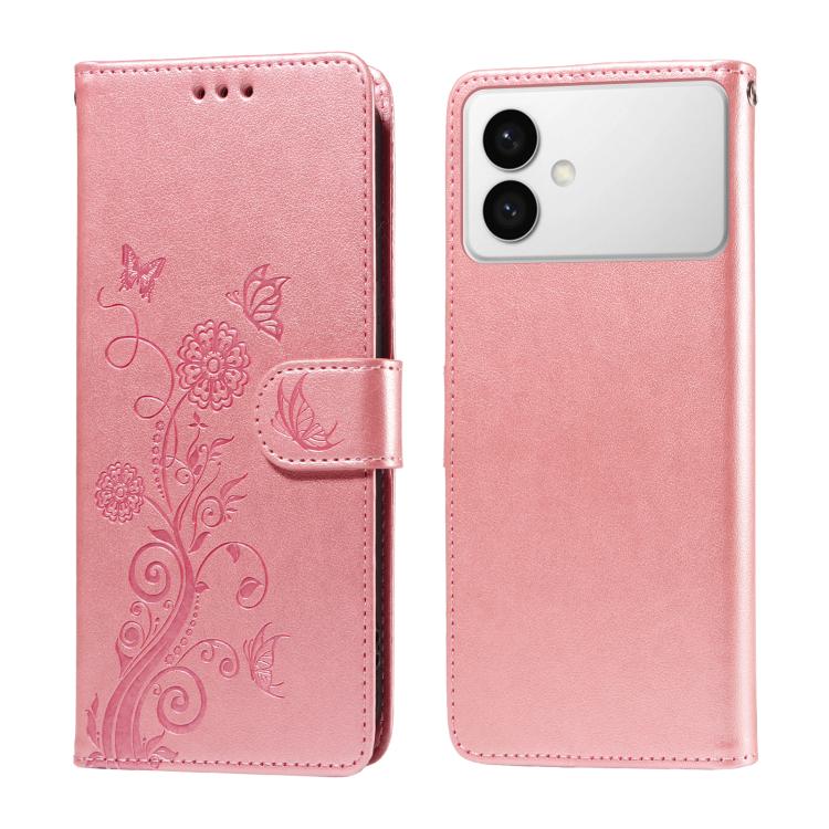 Embossed Butterfly Flowers Leather Phone Case, For Galaxy S26 FE 5G, For Galaxy S26+ 5G, For Galaxy S26 Edge 5G, For Galaxy S26 Ultra 5G