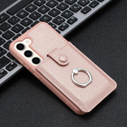 Litchi Texture Drawing Card Bag Ring Holder Phone Case, For Samsung Galaxy S23 5G, For Samsung Galaxy S22 Ultra 5G, For Samsung Galaxy S22 5G, For Samsung Galaxy S21 5G