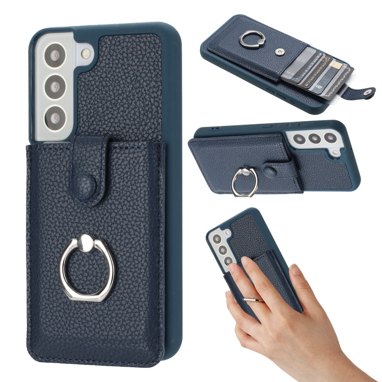 Litchi Texture Drawing Card Bag Ring Holder Phone Case, For Samsung Galaxy S23 5G, For Samsung Galaxy S22 Ultra 5G, For Samsung Galaxy S22 5G, For Samsung Galaxy S21 5G
