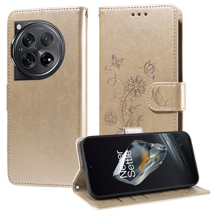 Embossed Butterfly Flowers Leather Phone Case, For OnePlus 12R / Ace 3 5G, For OnePlus 12, For OnePlus Nord CE3, For OnePlus Nord CE 3 Lite / Nord N30