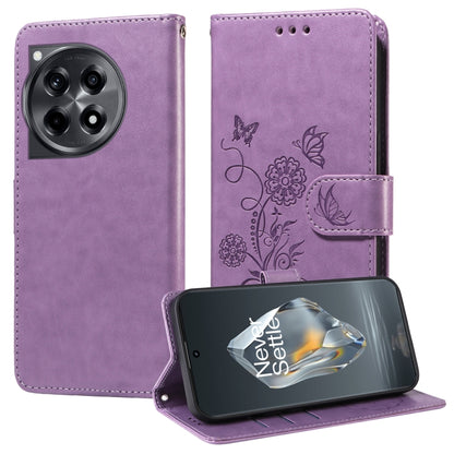 Embossed Butterfly Flowers Leather Phone Case, For OnePlus 12R / Ace 3 5G, For OnePlus 12, For OnePlus Nord CE3, For OnePlus Nord CE 3 Lite / Nord N30