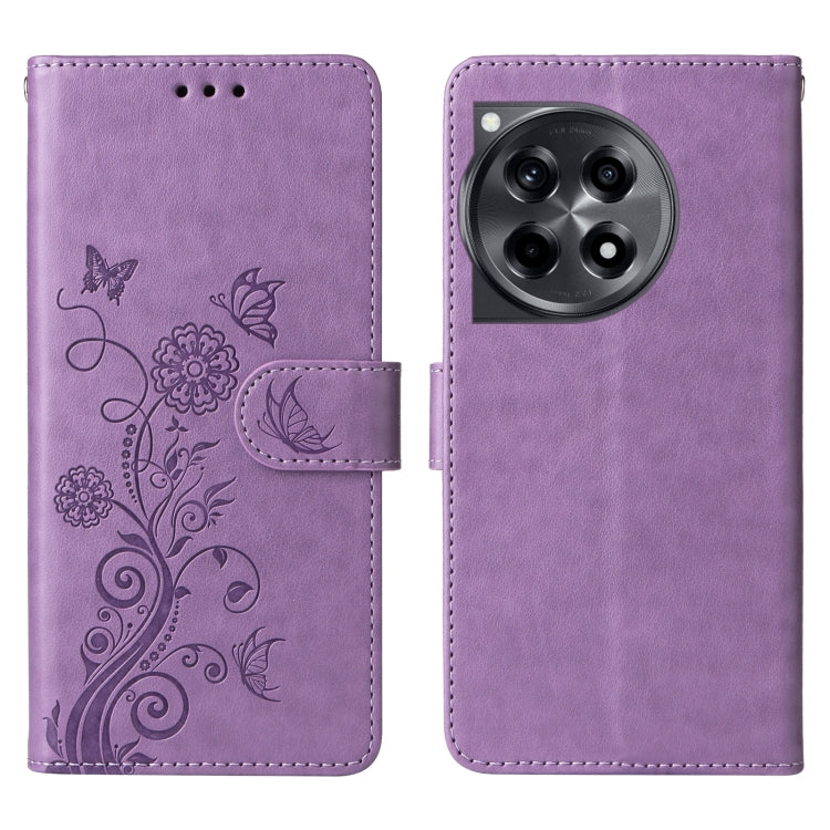 Embossed Butterfly Flowers Leather Phone Case, For OnePlus 12R / Ace 3 5G, For OnePlus 12, For OnePlus Nord CE3, For OnePlus Nord CE 3 Lite / Nord N30