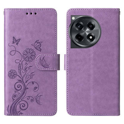 Embossed Butterfly Flowers Leather Phone Case, For OnePlus 12R / Ace 3 5G, For OnePlus 12, For OnePlus Nord CE3, For OnePlus Nord CE 3 Lite / Nord N30