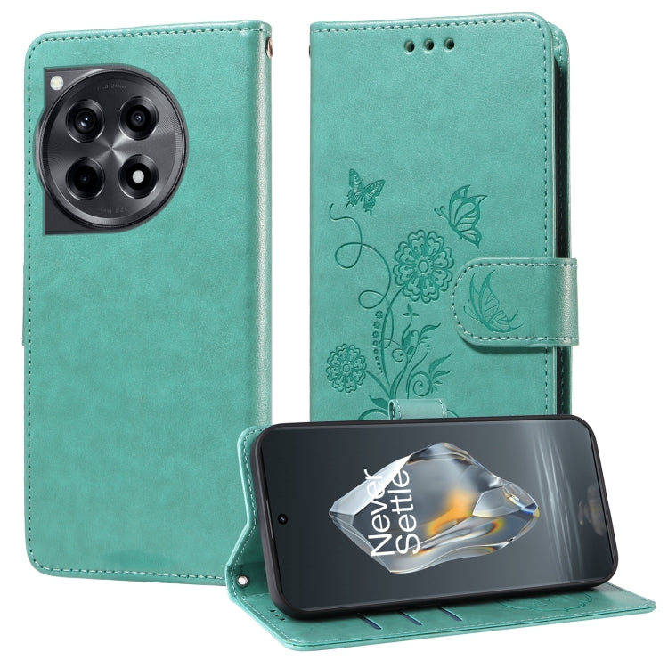 Embossed Butterfly Flowers Leather Phone Case, For OnePlus 12R / Ace 3 5G, For OnePlus 12, For OnePlus Nord CE3, For OnePlus Nord CE 3 Lite / Nord N30
