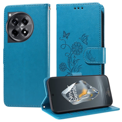 Embossed Butterfly Flowers Leather Phone Case, For OnePlus 12R / Ace 3 5G, For OnePlus 12, For OnePlus Nord CE3, For OnePlus Nord CE 3 Lite / Nord N30
