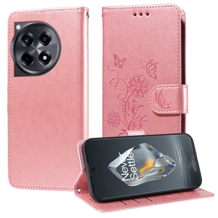 Embossed Butterfly Flowers Leather Phone Case, For OnePlus 12R / Ace 3 5G, For OnePlus 12, For OnePlus Nord CE3, For OnePlus Nord CE 3 Lite / Nord N30