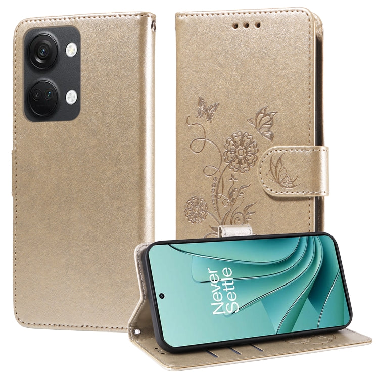 Embossed Butterfly Flowers Leather Phone Case, For OnePlus Nord 3 / Ace 2V