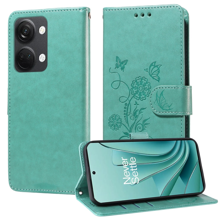 Embossed Butterfly Flowers Leather Phone Case, For OnePlus Nord 3 / Ace 2V