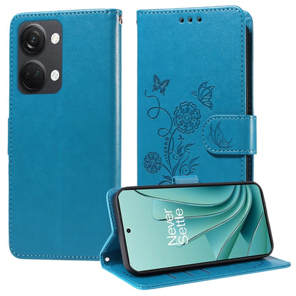 Embossed Butterfly Flowers Leather Phone Case, For OnePlus Nord 3 / Ace 2V