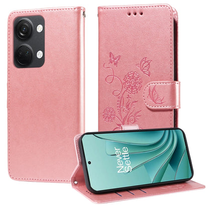 Embossed Butterfly Flowers Leather Phone Case, For OnePlus Nord 3 / Ace 2V