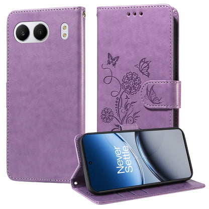 Embossed Butterfly Flowers Leather Phone Case, For OnePlus Ace 5 Racing / Nord CE5, For OnePlus 13R / Ace 5 / Ace 5 Pro, For OnePlus 13, For OnePlus Nord 4 5G