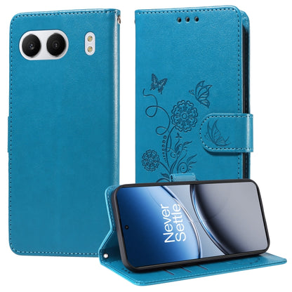 Embossed Butterfly Flowers Leather Phone Case, For OnePlus Ace 5 Racing / Nord CE5, For OnePlus 13R / Ace 5 / Ace 5 Pro, For OnePlus 13, For OnePlus Nord 4 5G