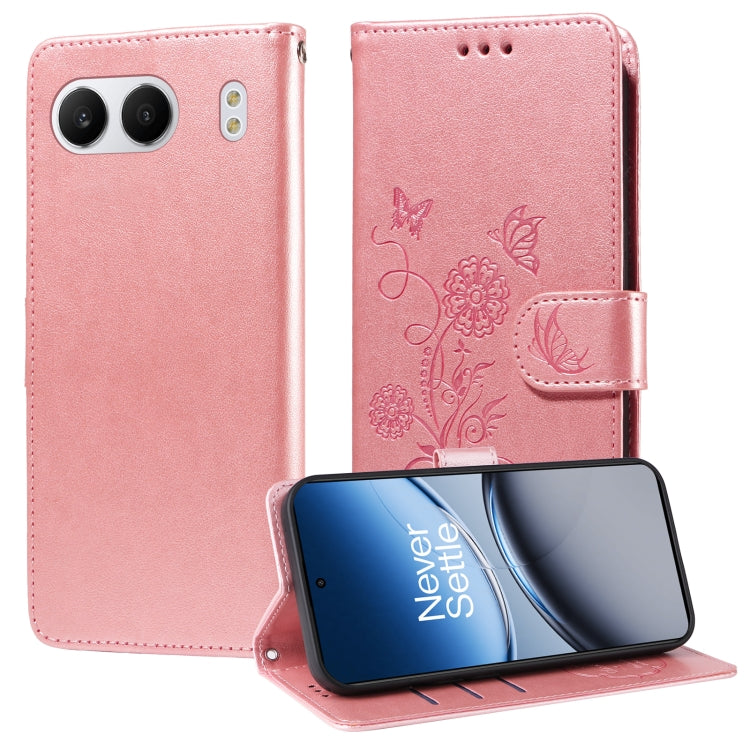 Embossed Butterfly Flowers Leather Phone Case, For OnePlus Ace 5 Racing / Nord CE5, For OnePlus 13R / Ace 5 / Ace 5 Pro, For OnePlus 13, For OnePlus Nord 4 5G