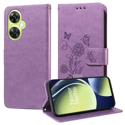 Embossed Butterfly Flowers Leather Phone Case, For OnePlus 12R / Ace 3 5G, For OnePlus 12, For OnePlus Nord CE3, For OnePlus Nord CE 3 Lite / Nord N30