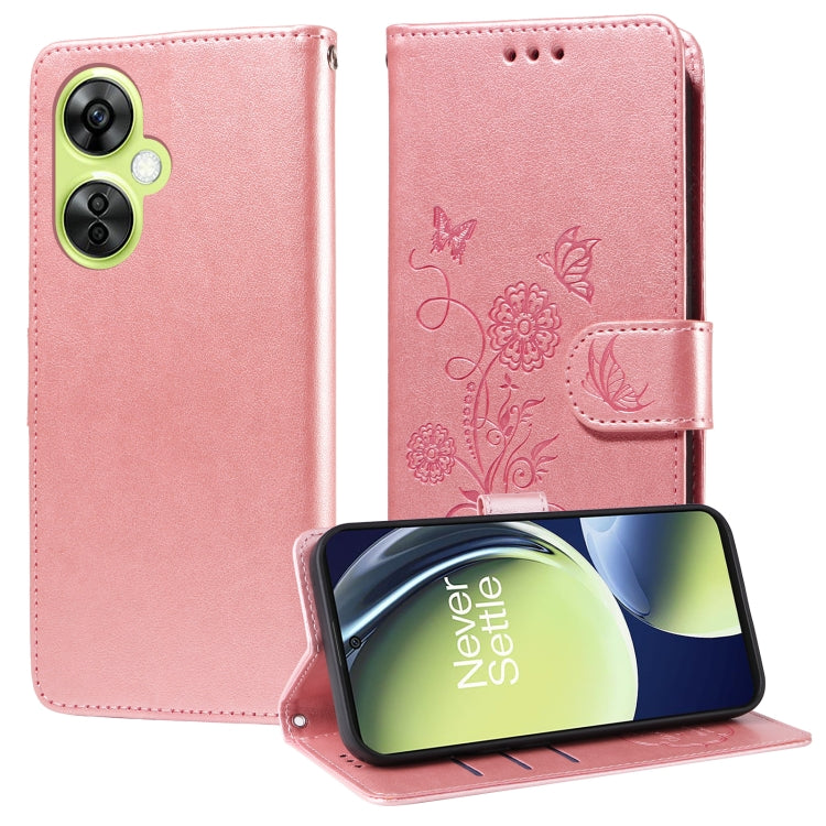 Embossed Butterfly Flowers Leather Phone Case, For OnePlus 12R / Ace 3 5G, For OnePlus 12, For OnePlus Nord CE3, For OnePlus Nord CE 3 Lite / Nord N30