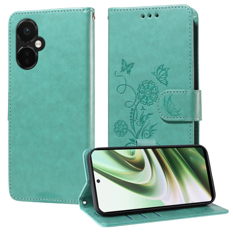 Embossed Butterfly Flowers Leather Phone Case, For OnePlus 12R / Ace 3 5G, For OnePlus 12, For OnePlus Nord CE3, For OnePlus Nord CE 3 Lite / Nord N30