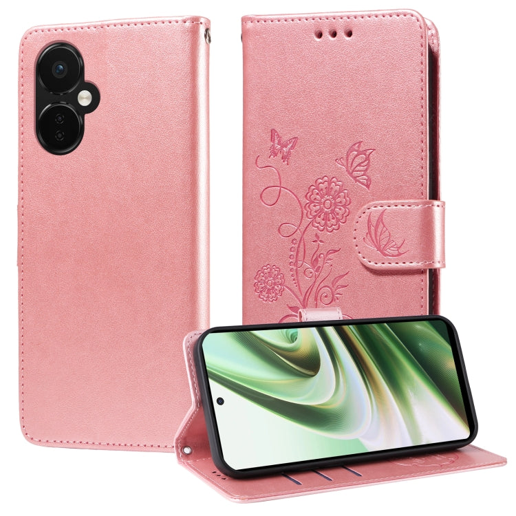 Embossed Butterfly Flowers Leather Phone Case, For OnePlus 12R / Ace 3 5G, For OnePlus 12, For OnePlus Nord CE3, For OnePlus Nord CE 3 Lite / Nord N30