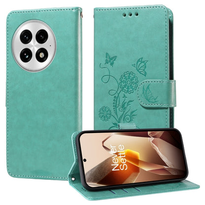Embossed Butterfly Flowers Leather Phone Case, For OnePlus Ace 5 Racing / Nord CE5, For OnePlus 13R / Ace 5 / Ace 5 Pro, For OnePlus 13, For OnePlus Nord 4 5G
