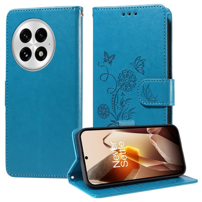 Embossed Butterfly Flowers Leather Phone Case, For OnePlus Ace 5 Racing / Nord CE5, For OnePlus 13R / Ace 5 / Ace 5 Pro, For OnePlus 13, For OnePlus Nord 4 5G