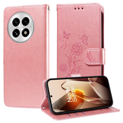Embossed Butterfly Flowers Leather Phone Case, For OnePlus Ace 5 Racing / Nord CE5, For OnePlus 13R / Ace 5 / Ace 5 Pro, For OnePlus 13, For OnePlus Nord 4 5G