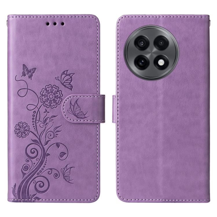 Embossed Butterfly Flowers Leather Phone Case, For OnePlus Ace 5 Racing / Nord CE5, For OnePlus 13R / Ace 5 / Ace 5 Pro, For OnePlus 13, For OnePlus Nord 4 5G