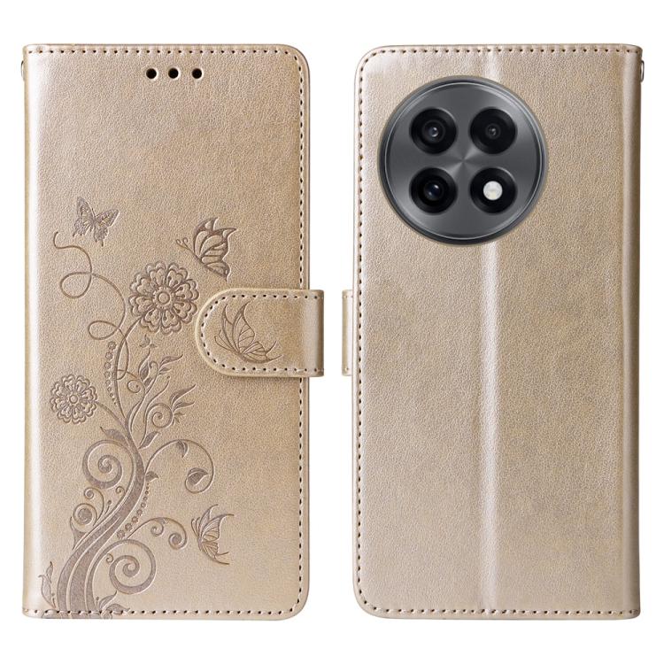 Embossed Butterfly Flowers Leather Phone Case, For OnePlus Ace 5 Racing / Nord CE5, For OnePlus 13R / Ace 5 / Ace 5 Pro, For OnePlus 13, For OnePlus Nord 4 5G