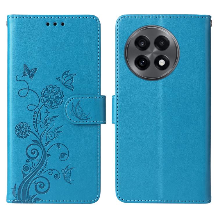 Embossed Butterfly Flowers Leather Phone Case, For OnePlus Ace 5 Racing / Nord CE5, For OnePlus 13R / Ace 5 / Ace 5 Pro, For OnePlus 13, For OnePlus Nord 4 5G
