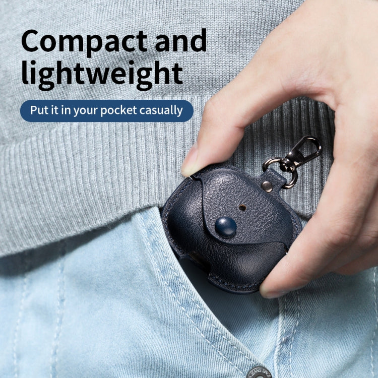 Business Leather Earphone Protective Case with Hook, For AirPods Pro 3, For AirPods 4