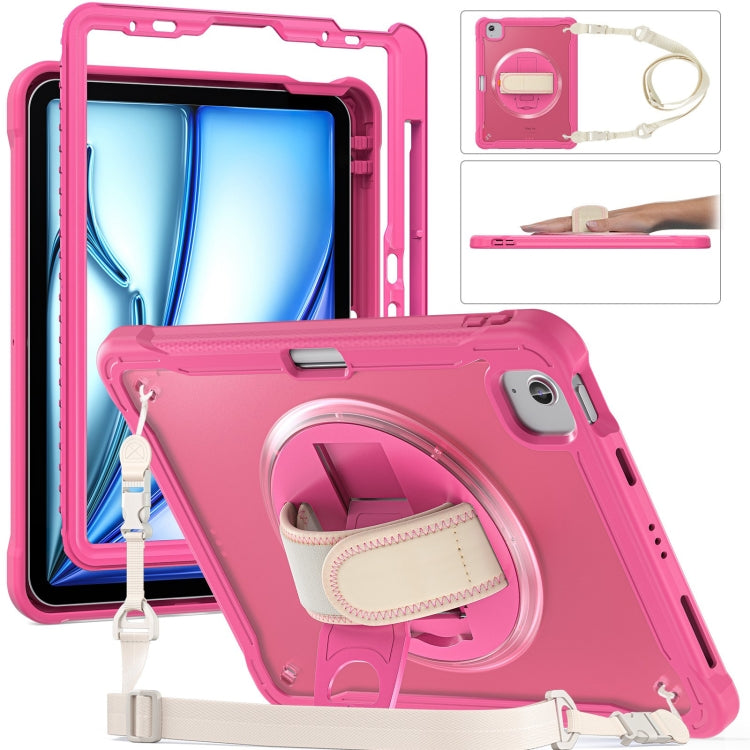 Heavy Duty Hybrid Tablet Case with Hand Grip & Strap, For iPad Air 13 2026 / 2025 / 2024, For iPad Air 11 2026 / 2025 / 2024, For iPad Pro 13 2025 / 2024