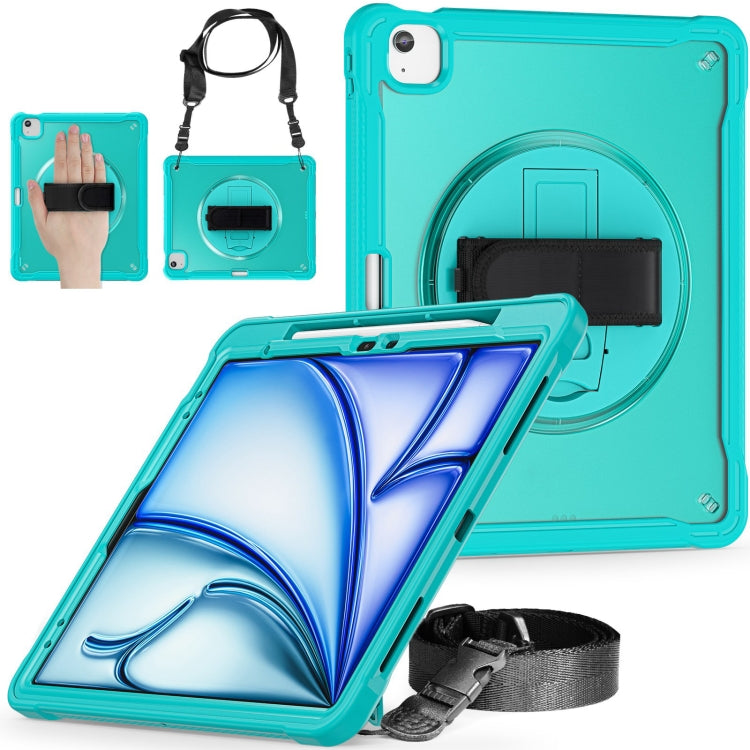 Heavy Duty Hybrid Tablet Case with Hand Grip & Strap, For iPad Air 13 2026 / 2025 / 2024, For iPad Air 11 2026 / 2025 / 2024, For iPad Pro 13 2025 / 2024