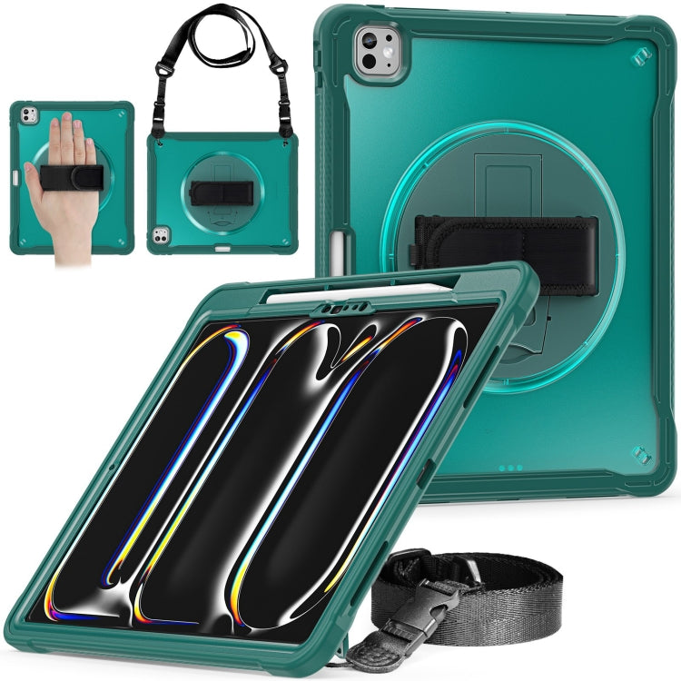 Heavy Duty Hybrid Tablet Case with Hand Grip & Strap, For iPad Air 13 2026 / 2025 / 2024, For iPad Air 11 2026 / 2025 / 2024, For iPad Pro 13 2025 / 2024