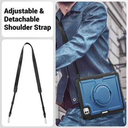 Honeycomb Hybrid Tablet Case with Handle Holder & Strap, For iPad Pro 11 2025 / 2024, For iPad 10th Gen 10.9 2022, For iPad mini 2024 / mini 6