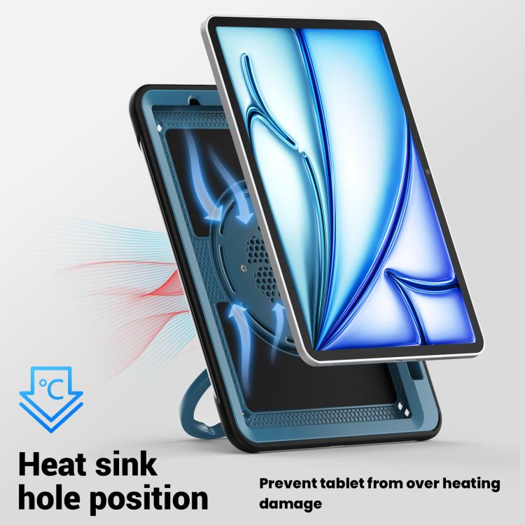 Honeycomb Hybrid Tablet Case with Handle Holder & Strap, For iPad Air 11 2025 / 2024, For iPad Air 13 2025 / 2024, For iPad mini 2024 / mini 6