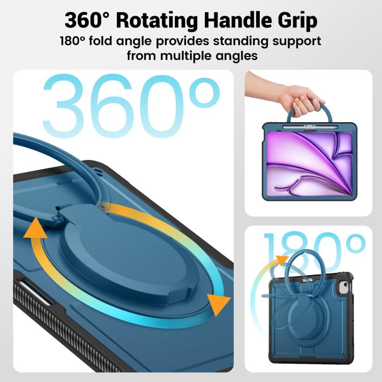 Honeycomb Hybrid Tablet Case with Handle Holder & Strap, For iPad Air 13 2026 / 2025 / 2024, For iPad Air 11 2026 / 2025 / 2024, For iPad Pro 13 2025 / 2024