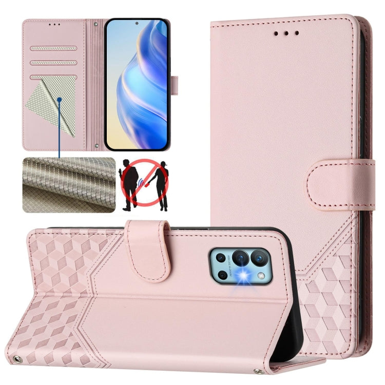 Honeycomb Embossing RFID Leather Phone Case, For OnePlus Nord CE 2 5G, For OnePlus 10 Pro 5G, For OnePlus Nord N20 5G, For OnePlus 9R