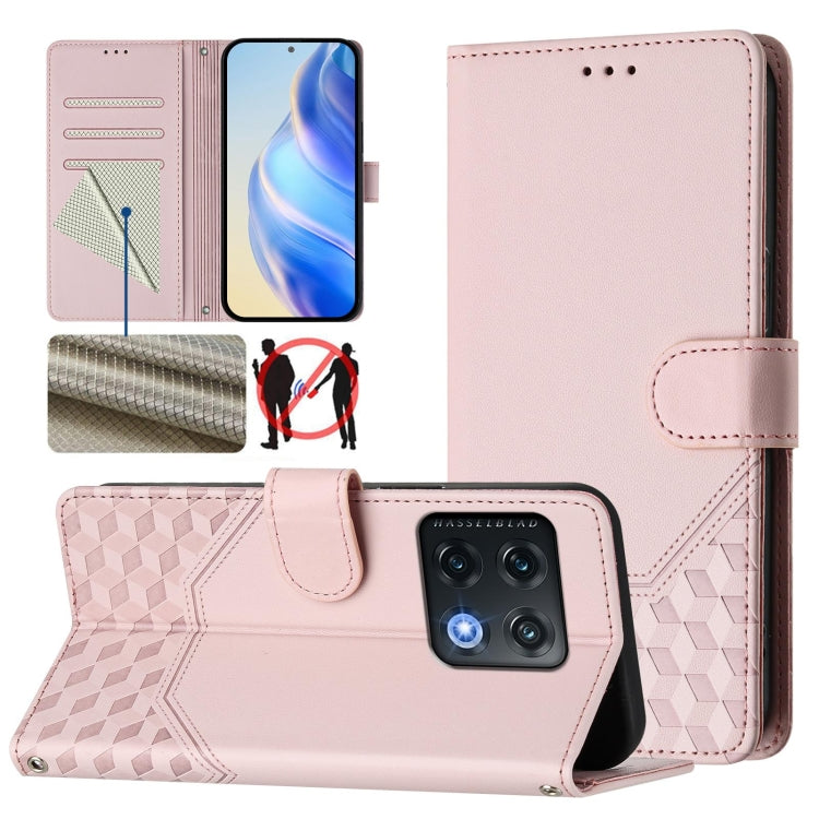Honeycomb Embossing RFID Leather Phone Case, For OnePlus Nord CE 2 5G, For OnePlus 10 Pro 5G, For OnePlus Nord N20 5G, For OnePlus 9R