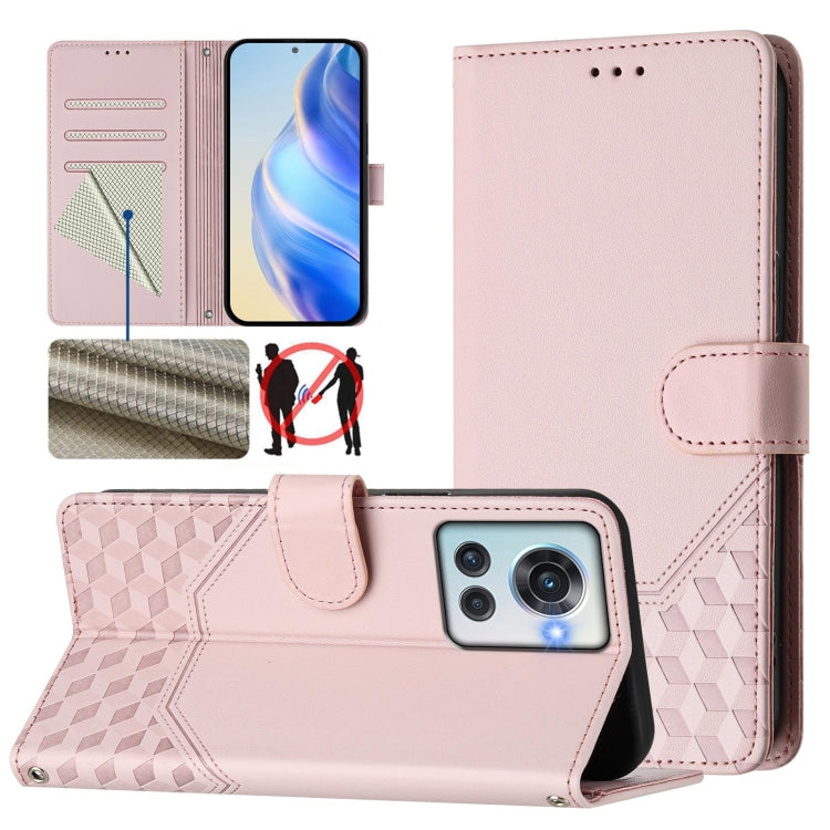 Honeycomb Embossing RFID Leather Phone Case, For OnePlus 11, For OnePlus Ace Pro 5G / 10T 5G, For OnePlus Nord 2T, For OnePlus 10R / Ace