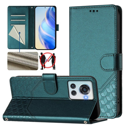 Honeycomb Embossing RFID Leather Phone Case, For OnePlus 11, For OnePlus Ace Pro 5G / 10T 5G, For OnePlus Nord 2T, For OnePlus 10R / Ace