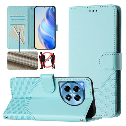 Honeycomb Embossing RFID Leather Phone Case, For OnePlus Nord N30 SE 5G, For OnePlus 12R 5G Global, For OnePlus 12 5G Global, For OnePlus Ace 2 Pro 5G