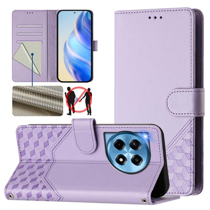 Honeycomb Embossing RFID Leather Phone Case, For OnePlus Nord N30 SE 5G, For OnePlus 12R 5G Global, For OnePlus 12 5G Global, For OnePlus Ace 2 Pro 5G