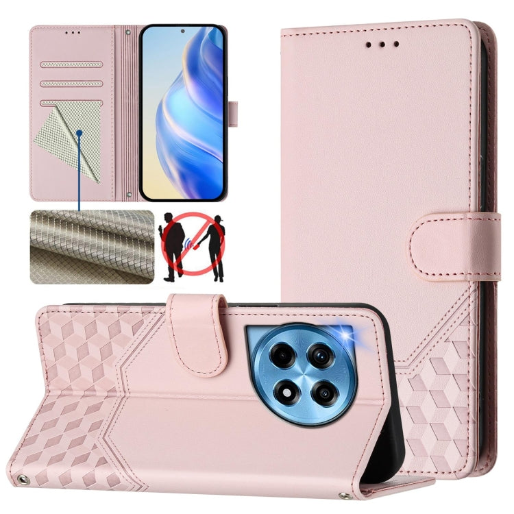 Honeycomb Embossing RFID Leather Phone Case, For OnePlus Nord N30 SE 5G, For OnePlus 12R 5G Global, For OnePlus 12 5G Global, For OnePlus Ace 2 Pro 5G