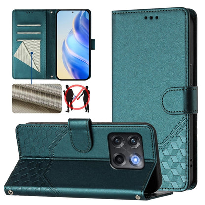 Honeycomb Embossing RFID Leather Phone Case, For OnePlus 11, For OnePlus Ace Pro 5G / 10T 5G, For OnePlus Nord 2T, For OnePlus 10R / Ace