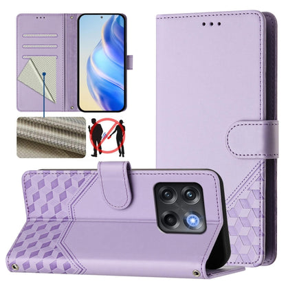 Honeycomb Embossing RFID Leather Phone Case, For OnePlus 11, For OnePlus Ace Pro 5G / 10T 5G, For OnePlus Nord 2T, For OnePlus 10R / Ace