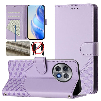 Honeycomb Embossing RFID Leather Phone Case, For OnePlus Nord N30 SE 5G, For OnePlus 12R 5G Global, For OnePlus 12 5G Global, For OnePlus Ace 2 Pro 5G