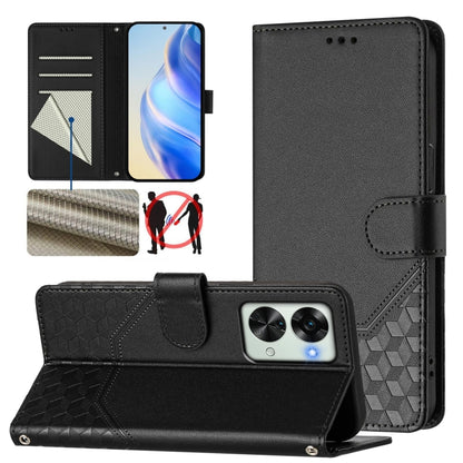 Honeycomb Embossing RFID Leather Phone Case, For OnePlus 11, For OnePlus Ace Pro 5G / 10T 5G, For OnePlus Nord 2T, For OnePlus 10R / Ace