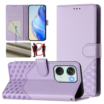 Honeycomb Embossing RFID Leather Phone Case, For OnePlus Nord CE3 5G India, For OnePlus Nord CE 3 Lite / Nord N30, For OnePlus Nord 3 / Ace 2V, For OnePlus 11R 5G Global